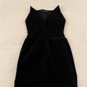 Y/Project Black V-Neck Tube Mini Dress